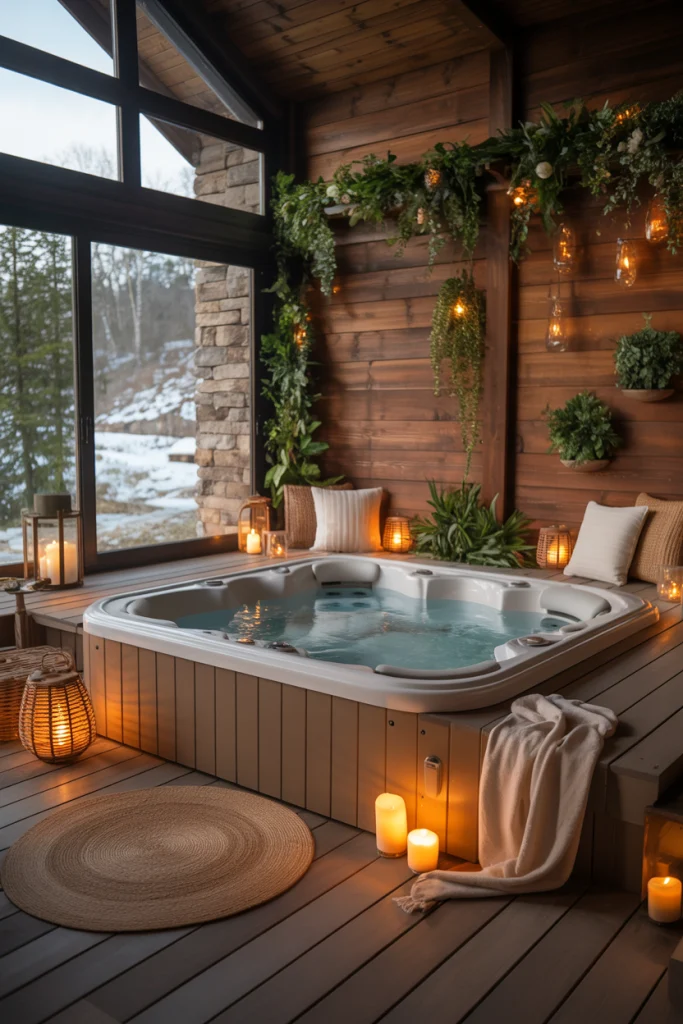 Create a Warm Escape with These Indoor and Outdoor Hot Tub Rooms
