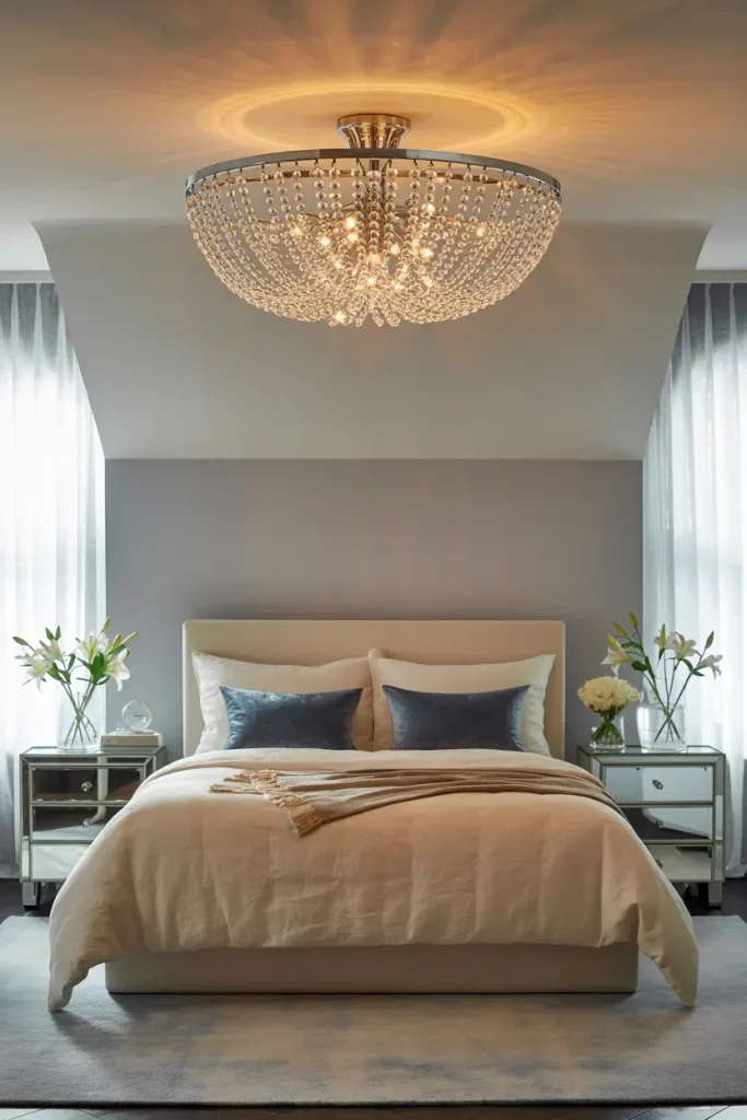 Crystal Semi-Flush Fixtures