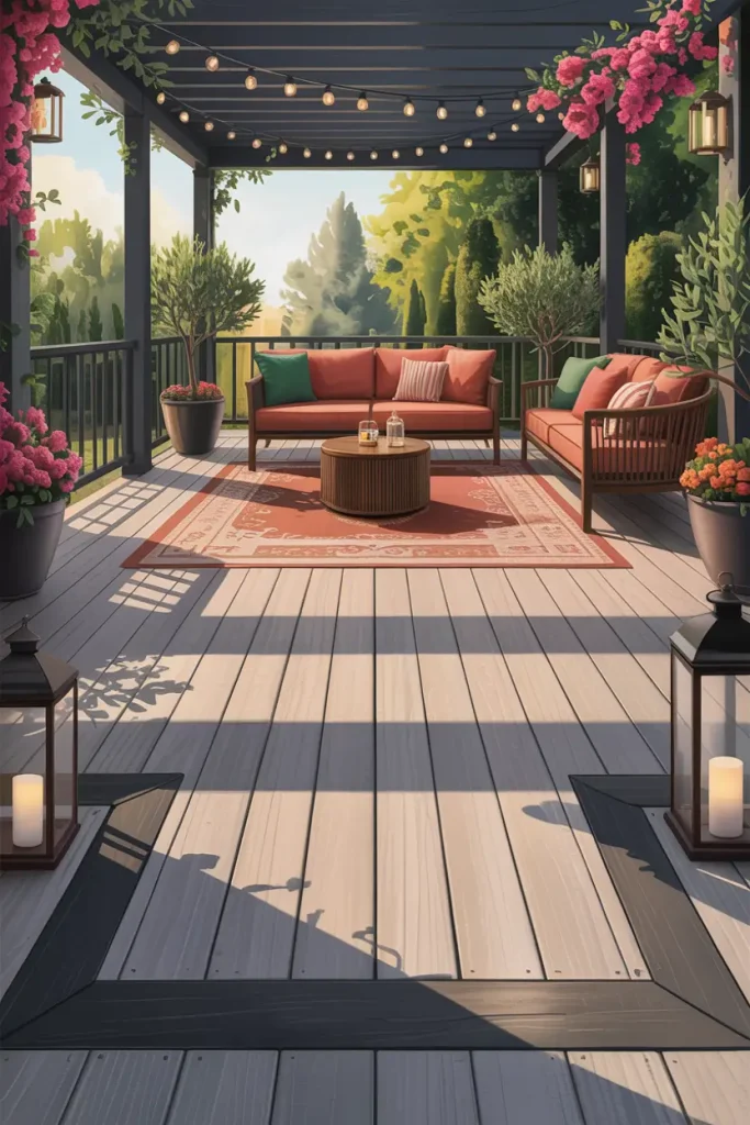 Define Zones with Light and Dark Grey Boards