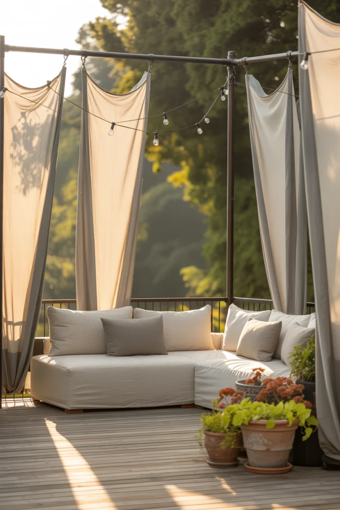 Fabric Panels on Tension Rods