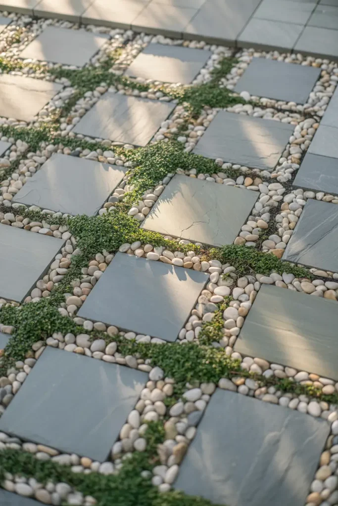 Fill Gaps With Decorative Pebbles