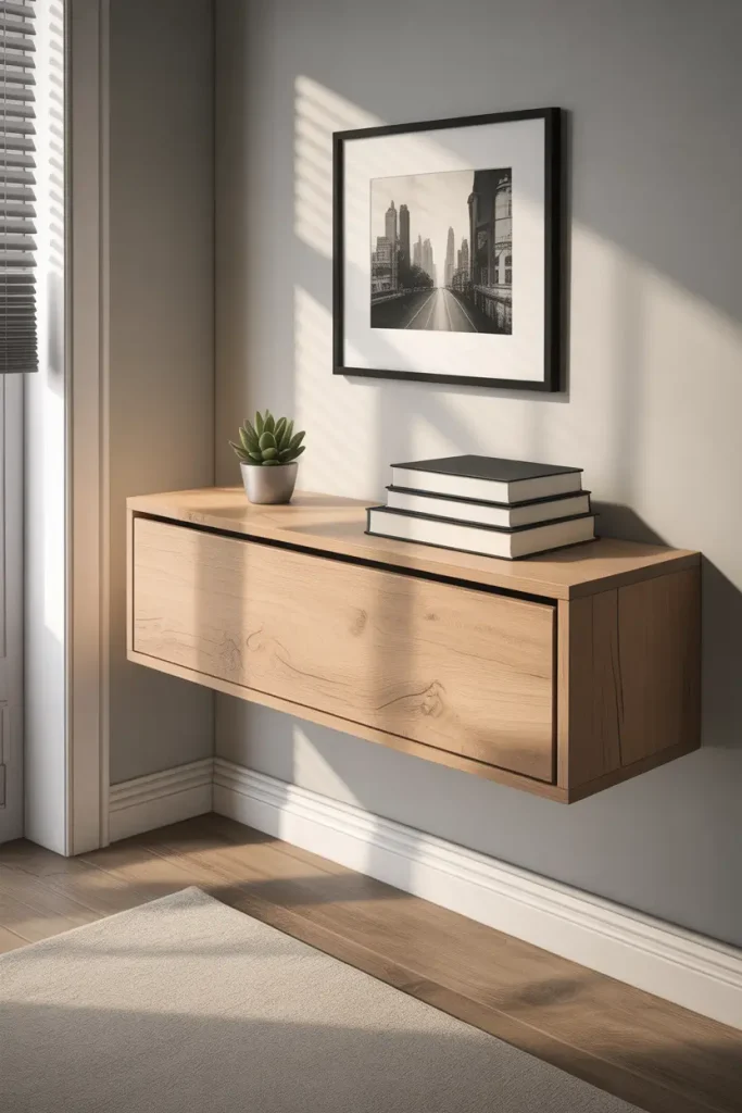 Floating Shelf With Hidden Door