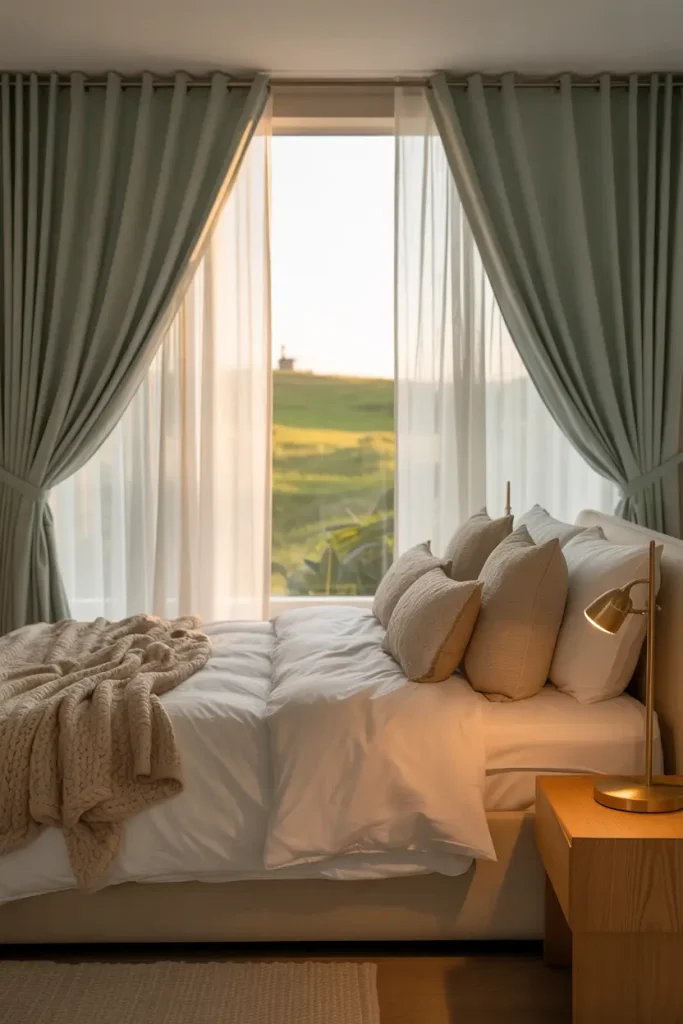 Frame the Bed with Curtains