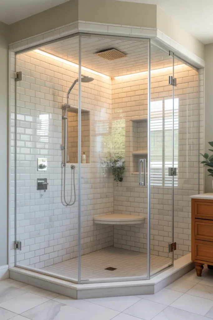 Frameless Glass Shower Enclosure