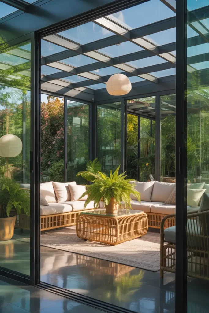Fully Enclosed Glass Patio Roof