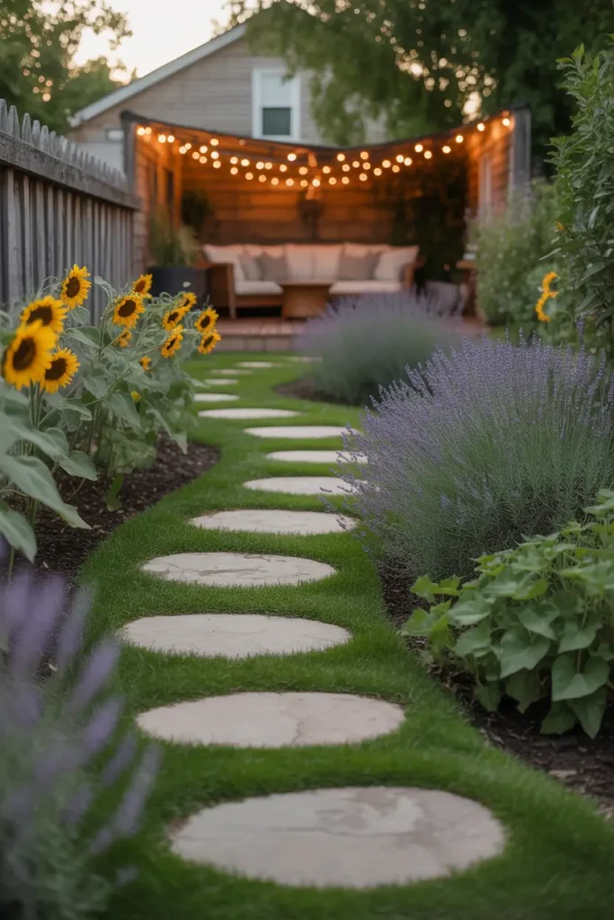 Garden Trail Stairs With Stepping Stones