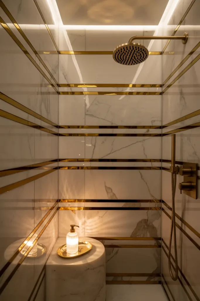 Gold-Edged Tiles for Glamour
