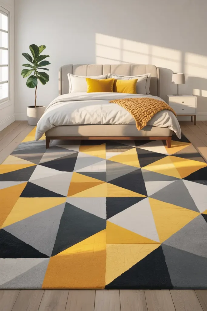 Grey and Yellow Area Rugs for Softness Underfoot
