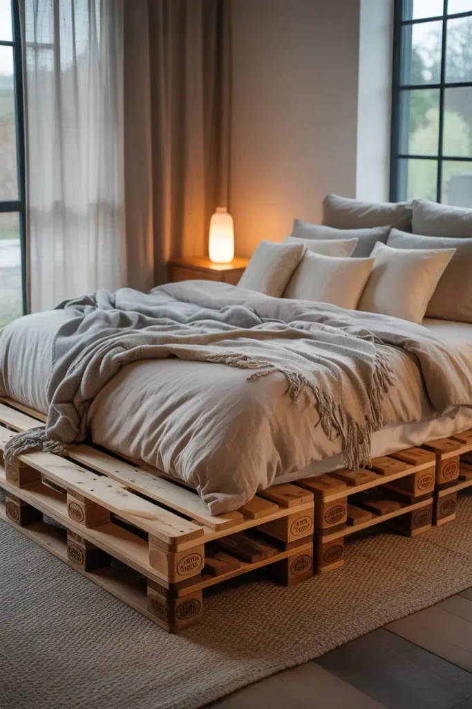 King-Size Pallet Bed for Statement Style