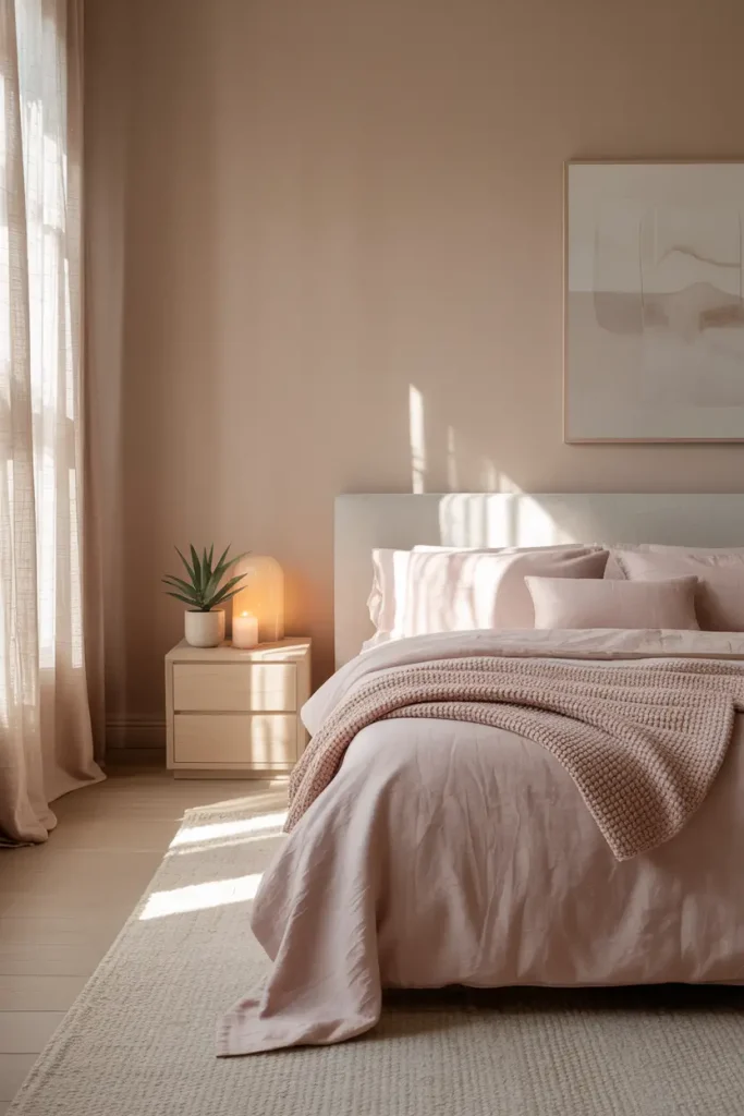 Layer Pink with Beige or Taupe
