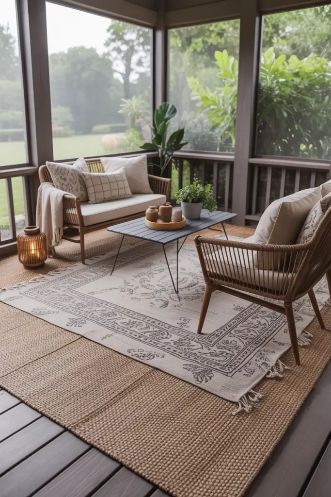 Layered Rugs for Comfort and Style