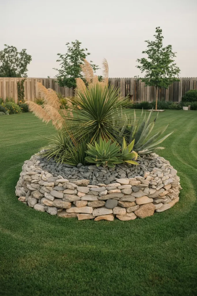 Make a Rock Island in Your Lawn