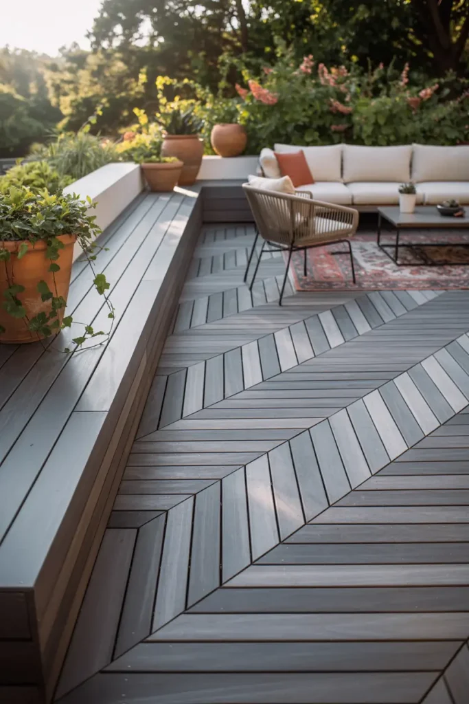 Mix Wood-Look Grey with Smooth Grey Boards