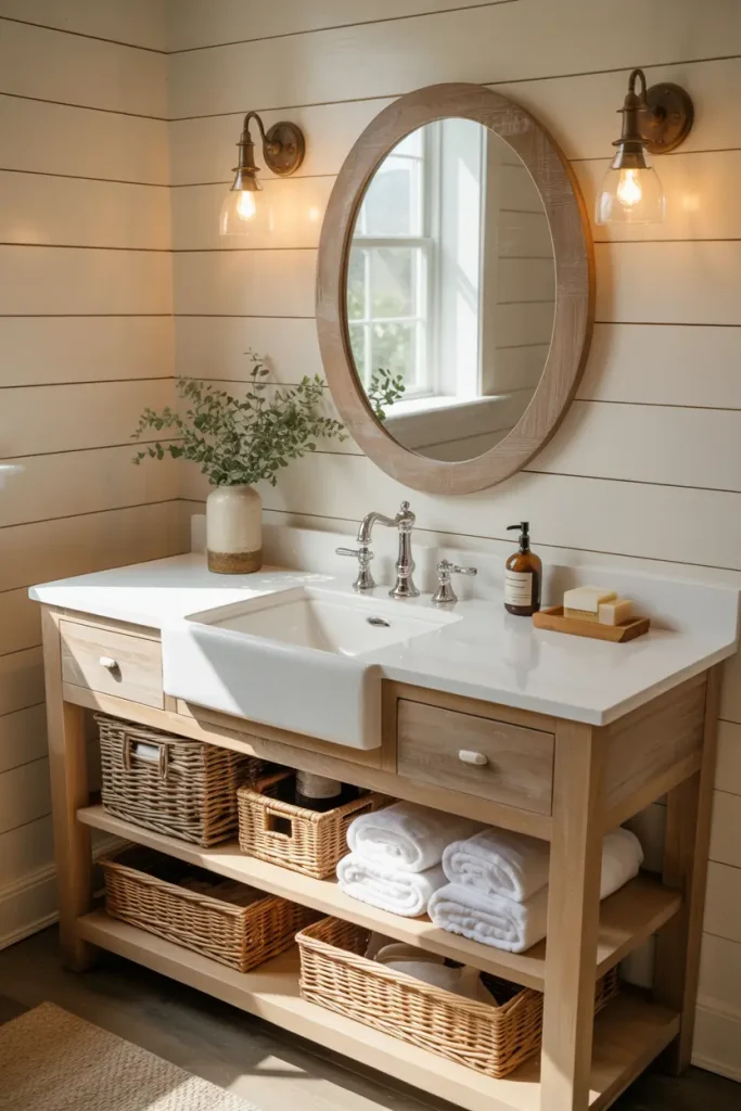 Natural Elements Like Wicker or Rattan Accents