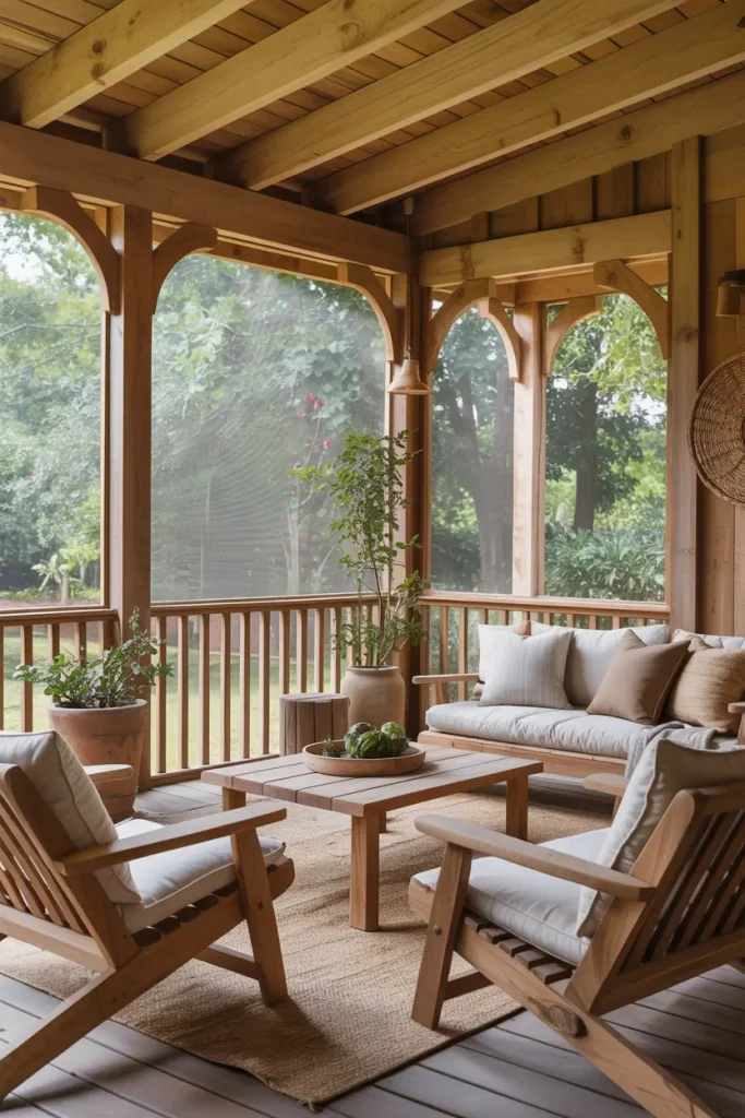 Natural Wood Tones for Warmth