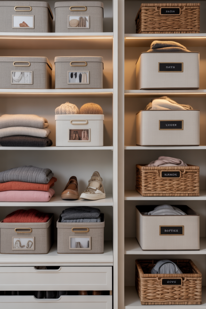 Organize with Labeled Bins and Boxes
