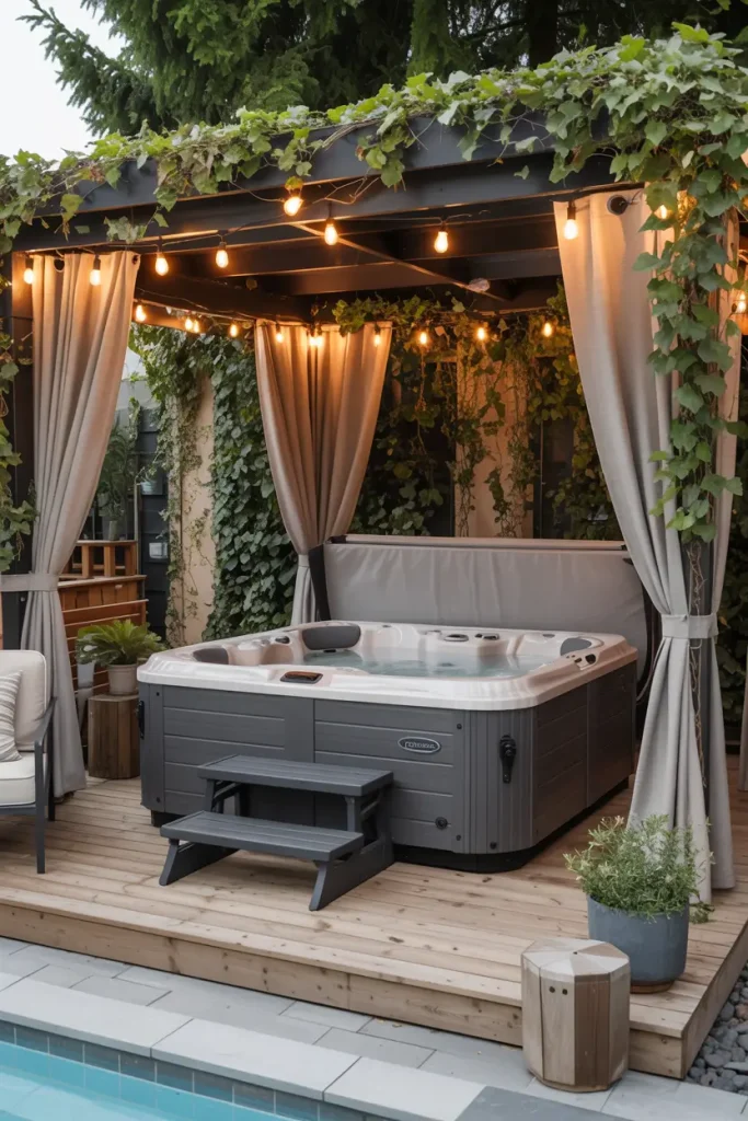 Outdoor Covered Pavilion with Hot Tub