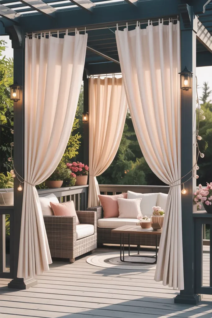 Outdoor Curtains with Bottom Weights