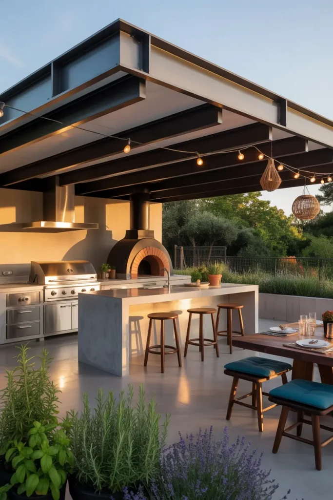 Outdoor Kitchen Covered Extension
