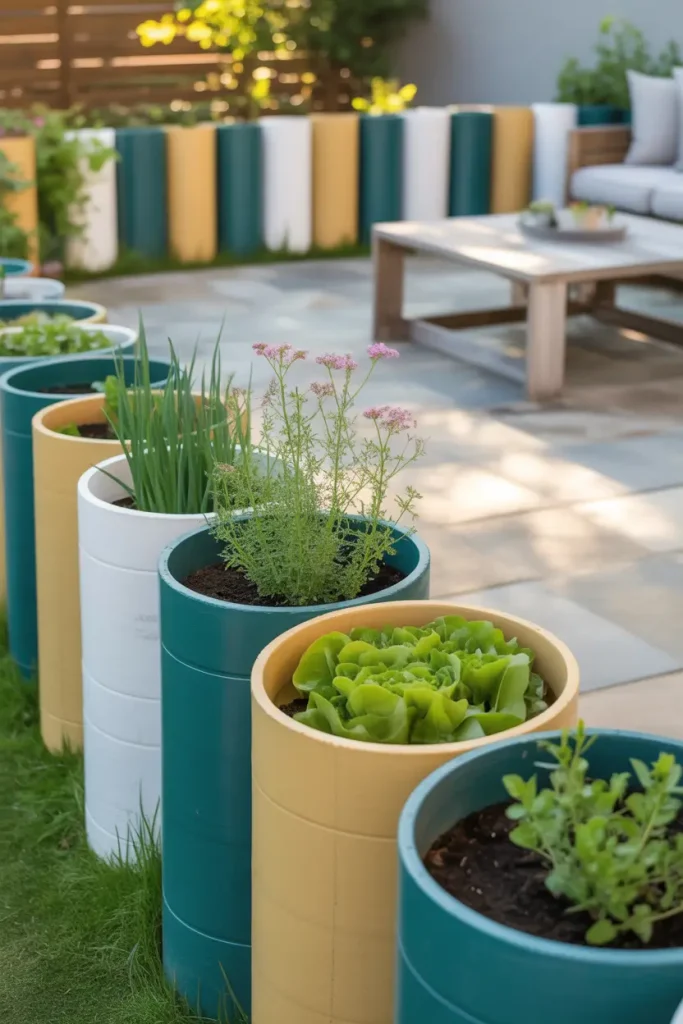 PVC Pipe Fence Planters