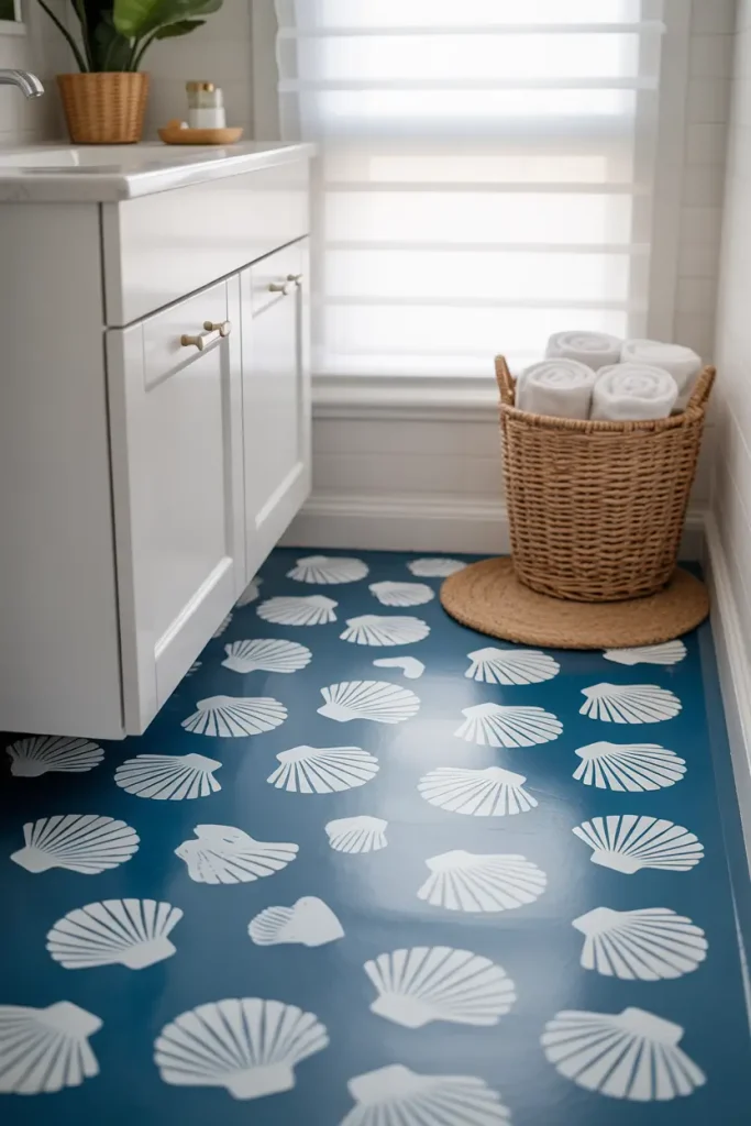 Painted Vinyl Flooring