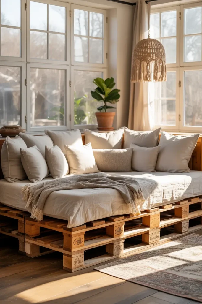 Pallet Daybed for Multi-Use Spaces