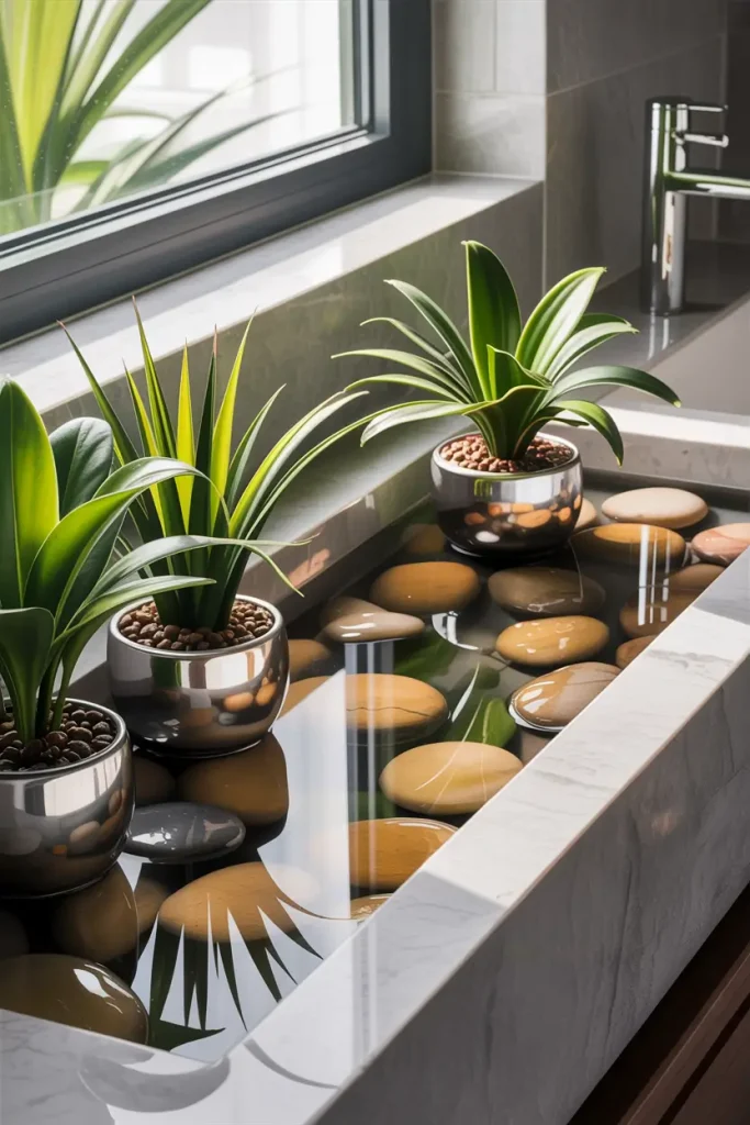 Pebble Tray Display