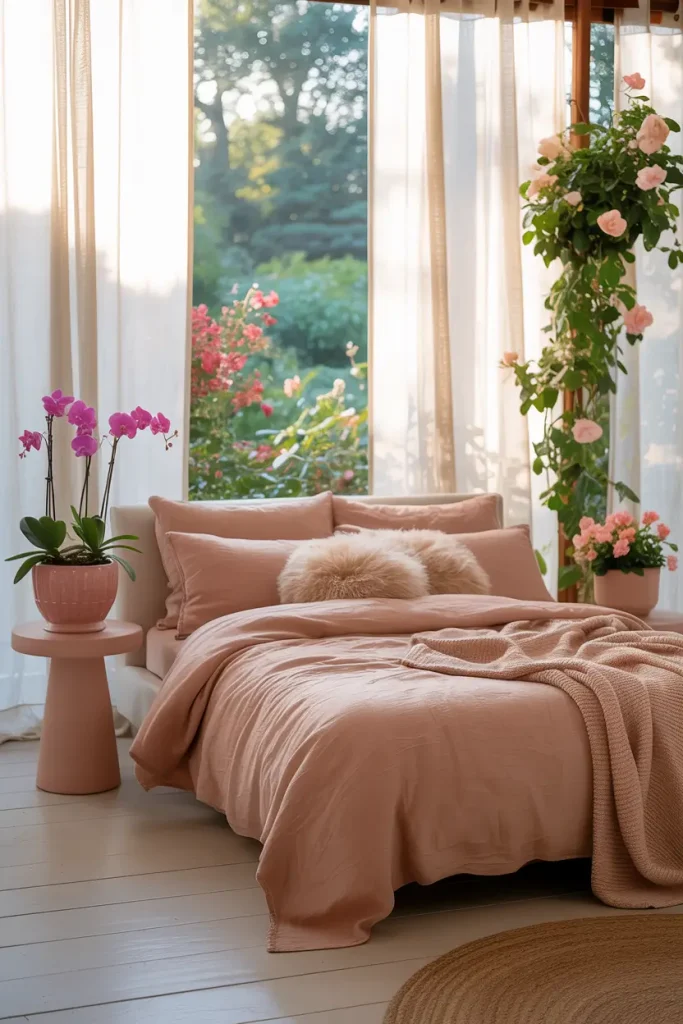 Pink Plants or Planters for Organic Touch