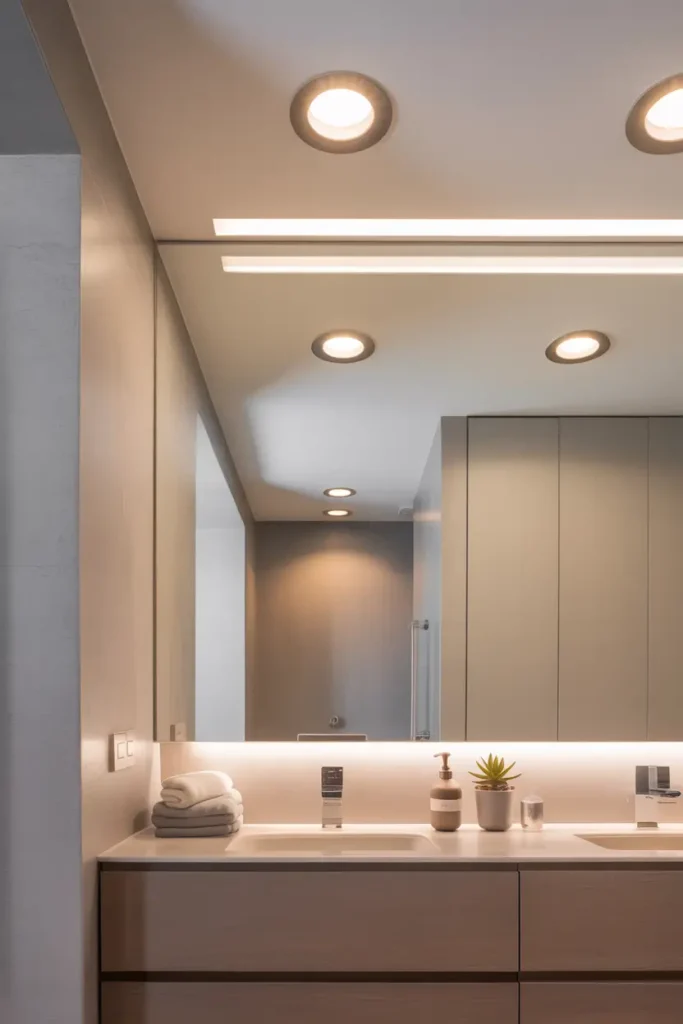 Recessed Lighting with Brushed Nickel Trim