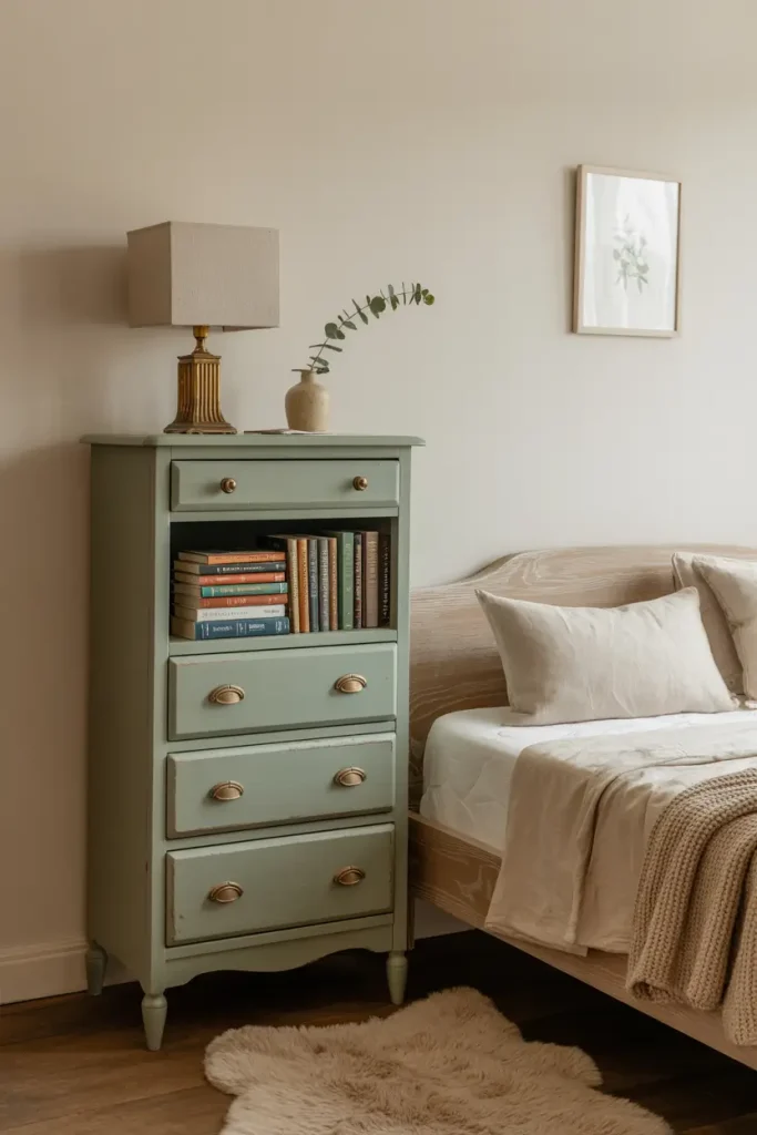 Repurpose a Tall Narrow Dresser in Small Rooms