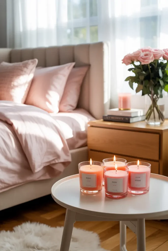 Scented Candles and Pink Décor