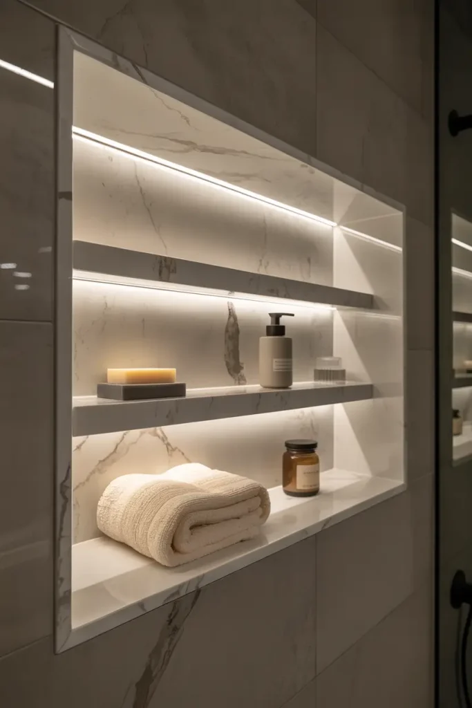 Sleek Stone Niches That Feel Luxurious