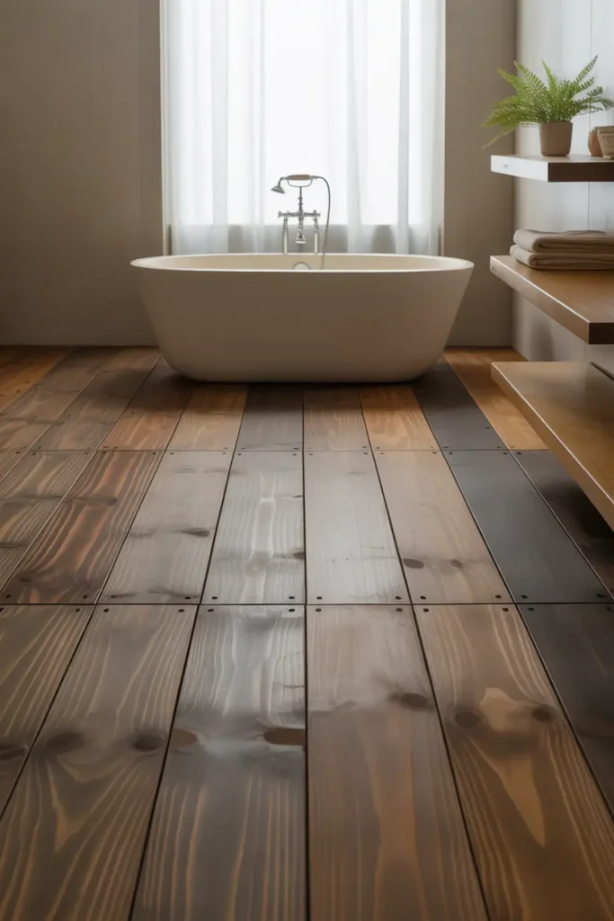 Stained Plywood Flooring