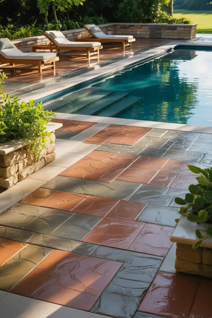 Stamped Concrete That Mimics Stone or Brick