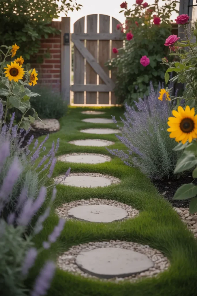 Stepping Stone Style Granite Path