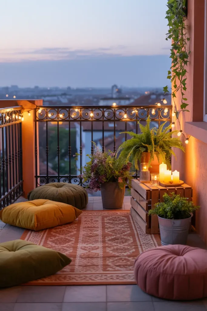 Style With a Rug and Floor Cushions