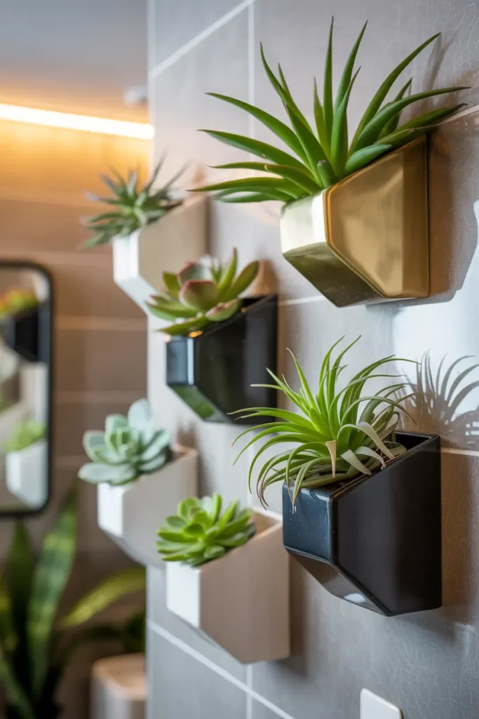 Succulents in Geometric Wall Planters