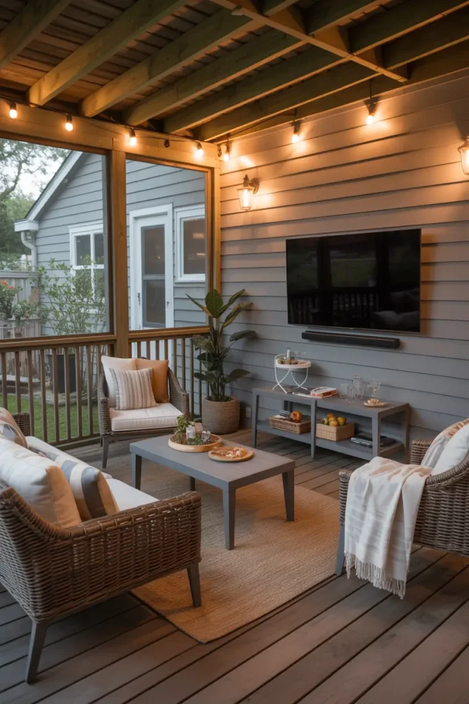 TV Corner for Outdoor Entertainment
