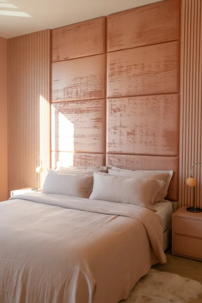 Textured Wall Panels in Rose Blush