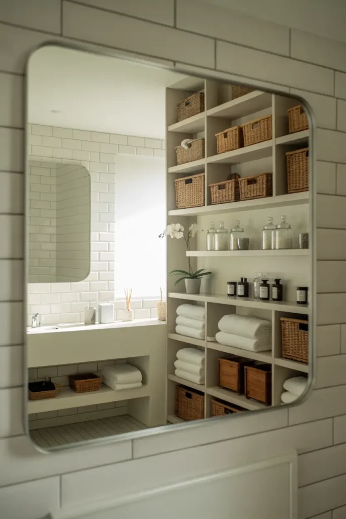 Try a Hidden Closet Behind a Mirror or Panel