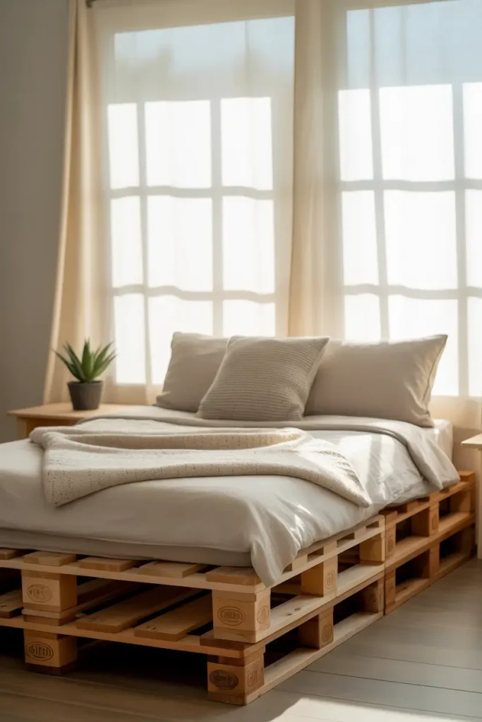 Twin Pallet Bed for Studio Apartments