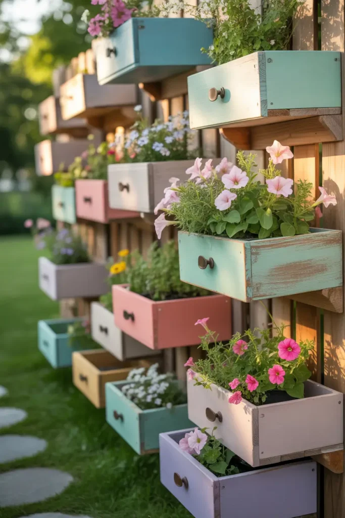 Upcycled Drawer Planters