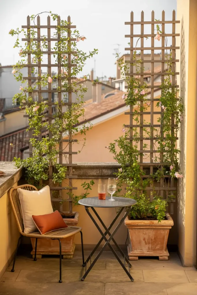 Use Tall Planters as Dividers