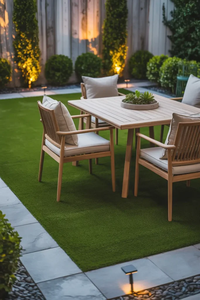 Use Turf to Highlight Outdoor Furniture