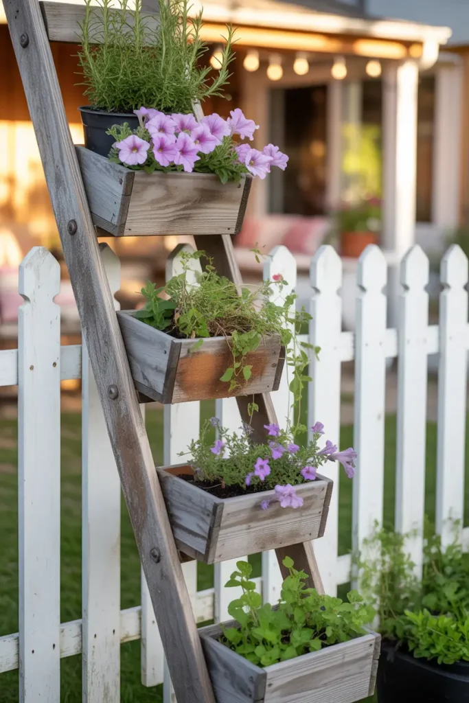 Vertical Ladder Planter Rack