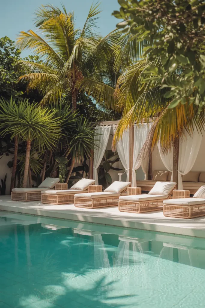 White Concrete for a Bright, Tropical Feel
