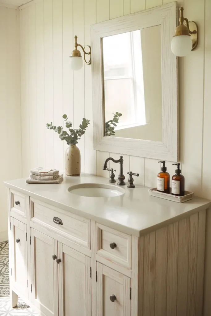 Whitewashed Finish for a Clean Rustic Look
