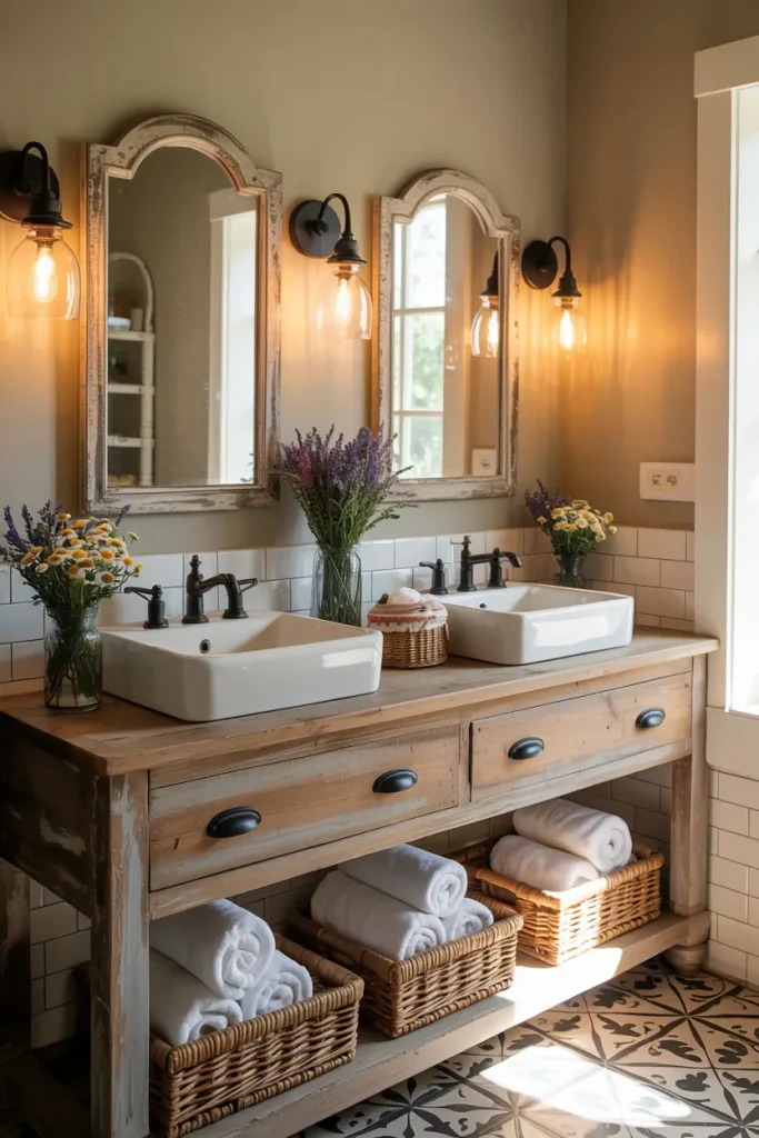 Why Farmhouse Vanities Are the Heart of Rustic Bathroom Design