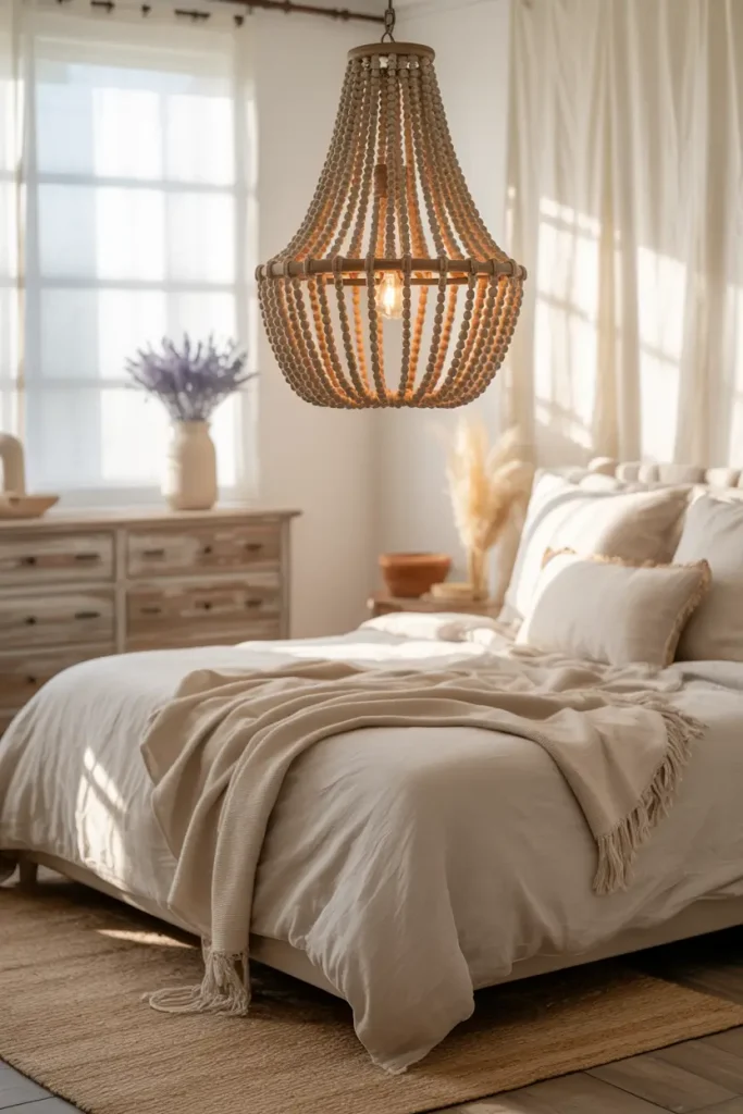 Wooden Beaded Chandeliers