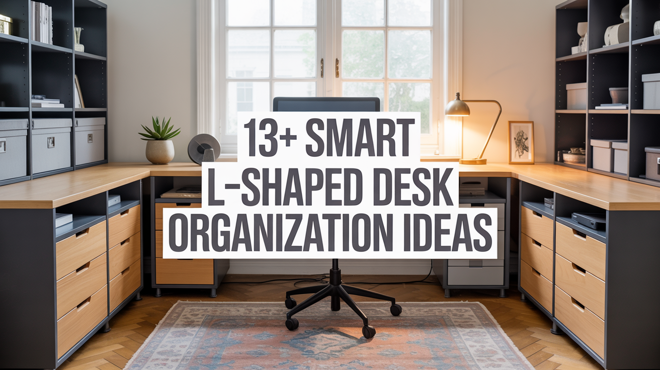 13+ Smart L-Shaped Desk Organization Ideas